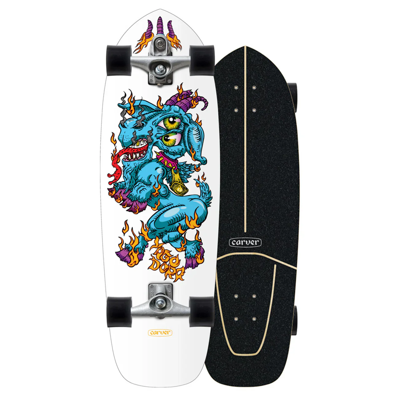 CARVER C7 Raw 30.75" Yago Fire Goat Surfskate Complete V3