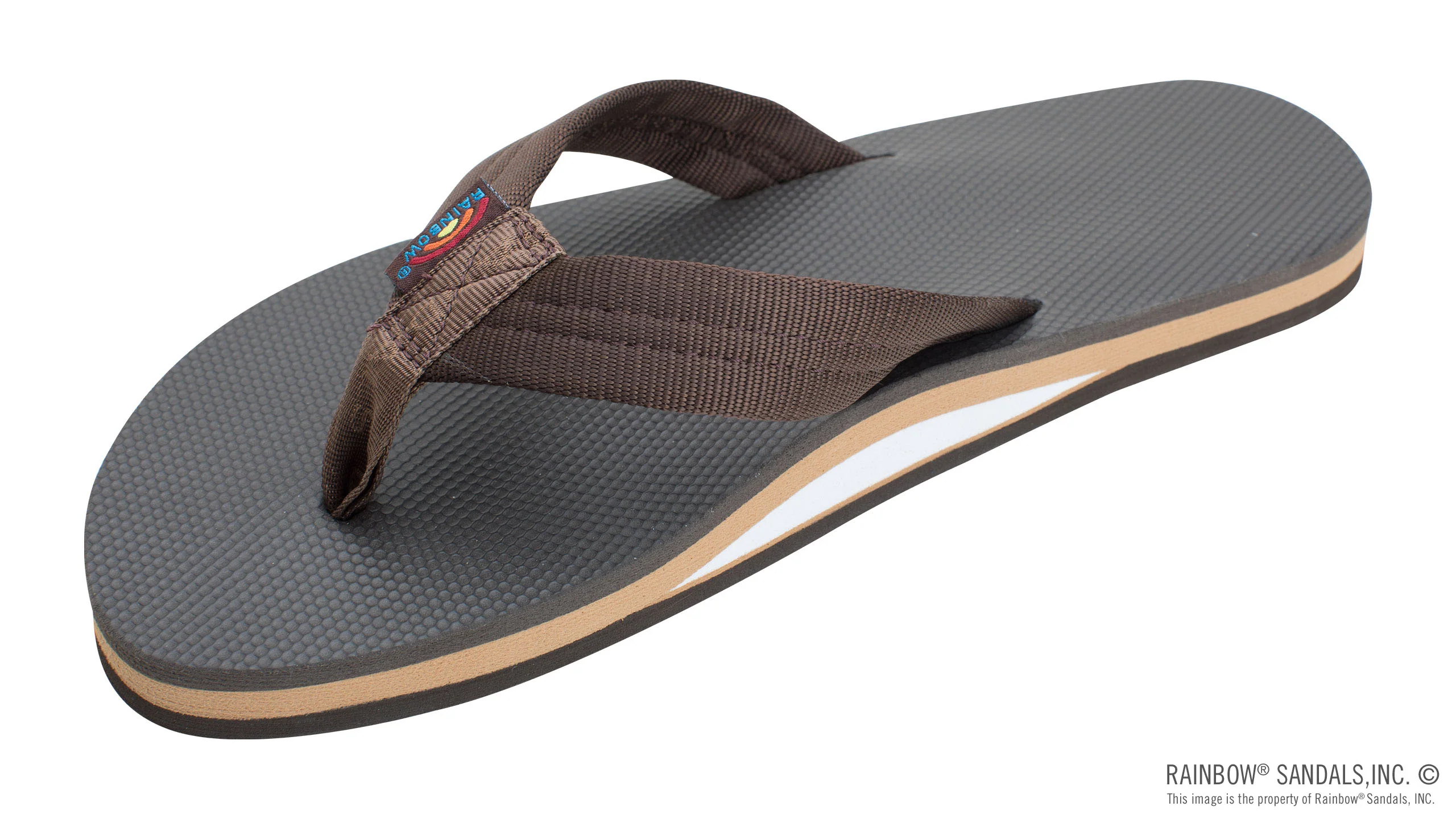 Single Layer Brown Rubber Top Brown 1"